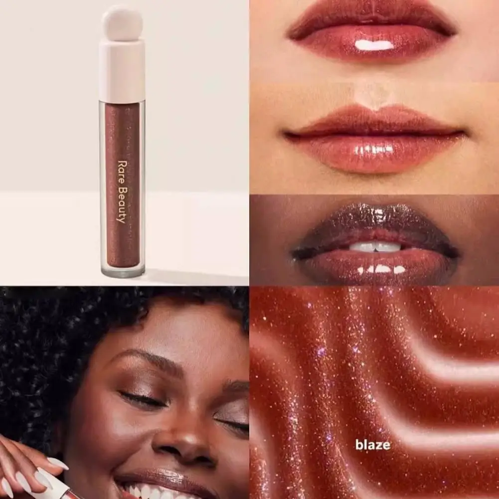 6 cores rara beleza brilhante brilho labial hidratante fino brilho espelho lábio esmalte maquiagem duradoura batom bálsamo labial óleo cosméticos