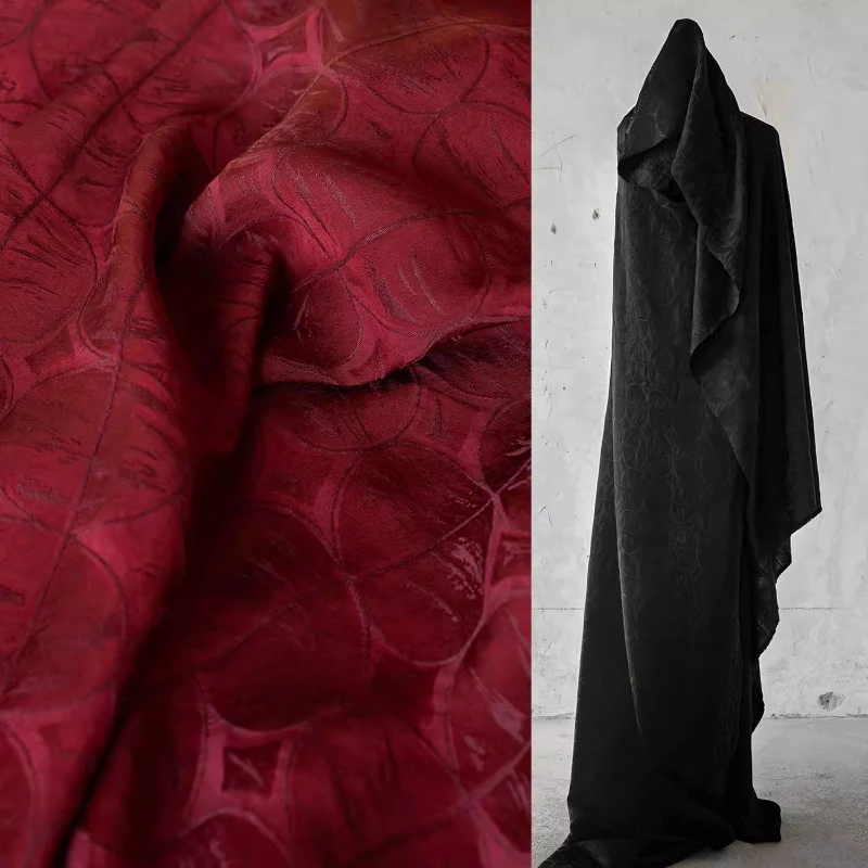

Eclipse Inspired Oversized Dots Jacquard Linen Fabric for Ceremonial Robe Bohemian Ethnic Designer Luxury Textile