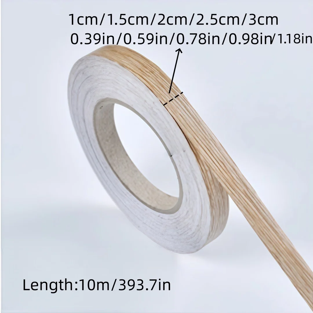1pc Wood Grain Edges Banding Tape Thickened Self Adhesive PVC Repair Tape Peel and Stick Cabinet Edges Trim Sealing Strips