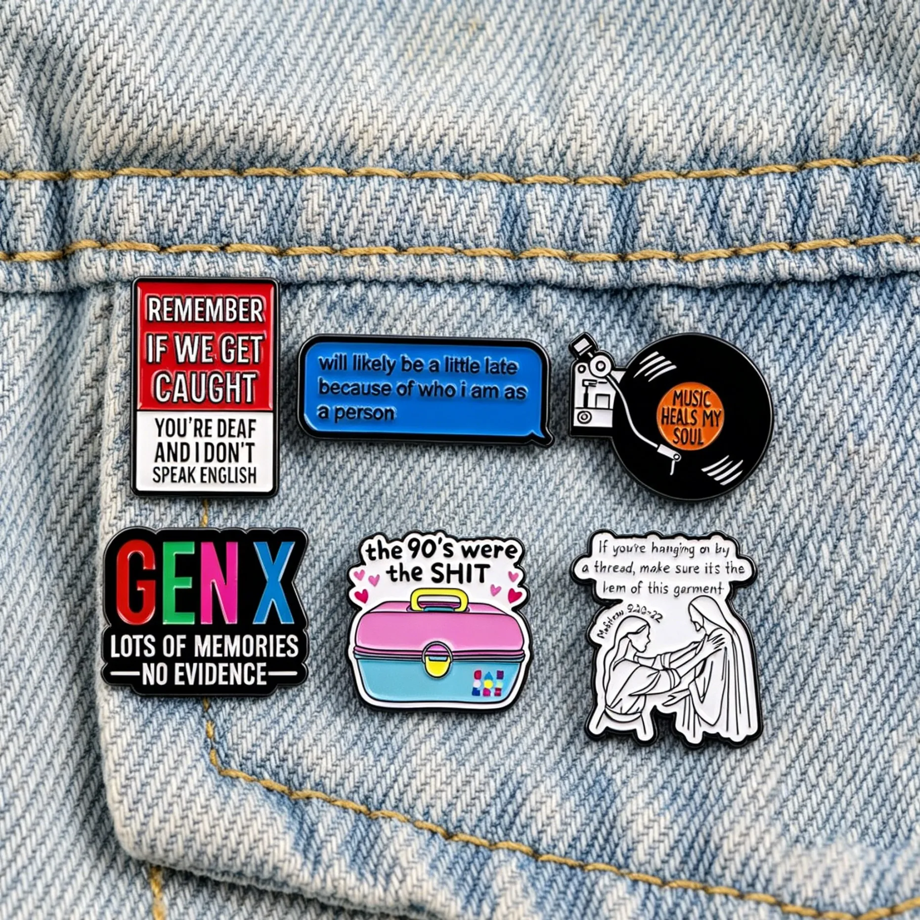 Vintage Fashion Quotes - Gen X Retro Funny Quote Enamel