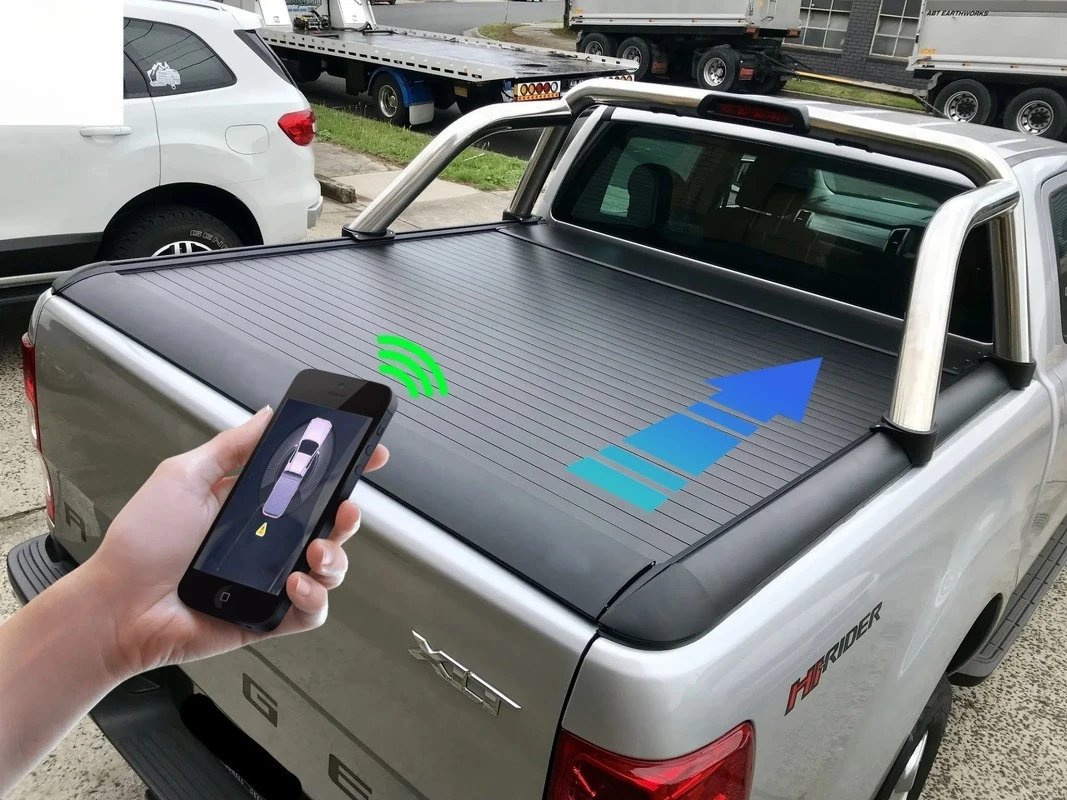 Easy to install pickup truck electric aluminum alloy top cover suitable for D40 Navara NP300 Frontier Titan