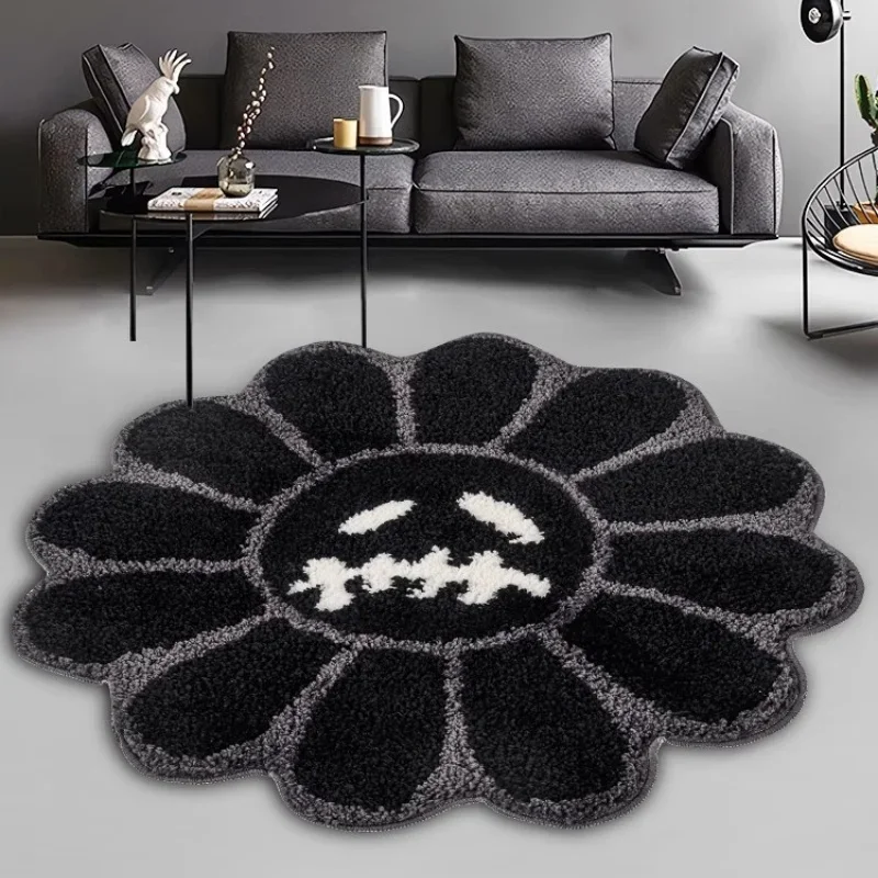 Aesthetic Sunflower Carpet Bathroom Antislip Carpet Cactus Flower Jack Tufted Rug Bedroom Bedside Rug Living Room Decoration Mat