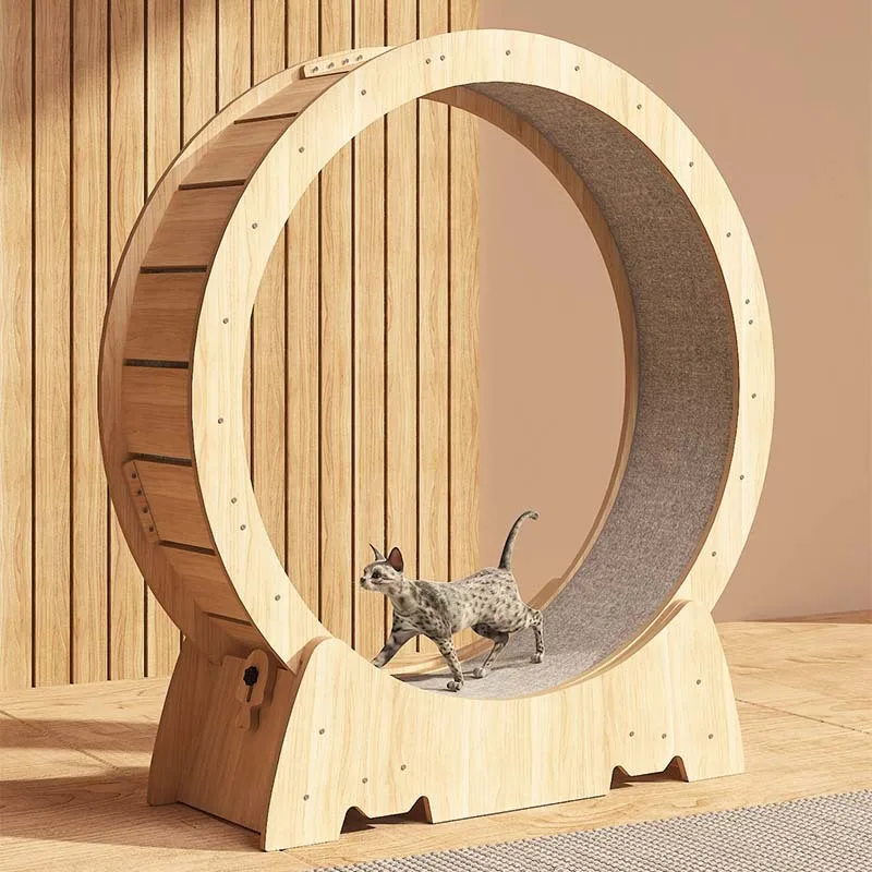 

Interactive Anti-depression Fiber Board Wooden Pet Tread Exercise Running Wheel Cat Pet Dog Fun Treadmill Toy