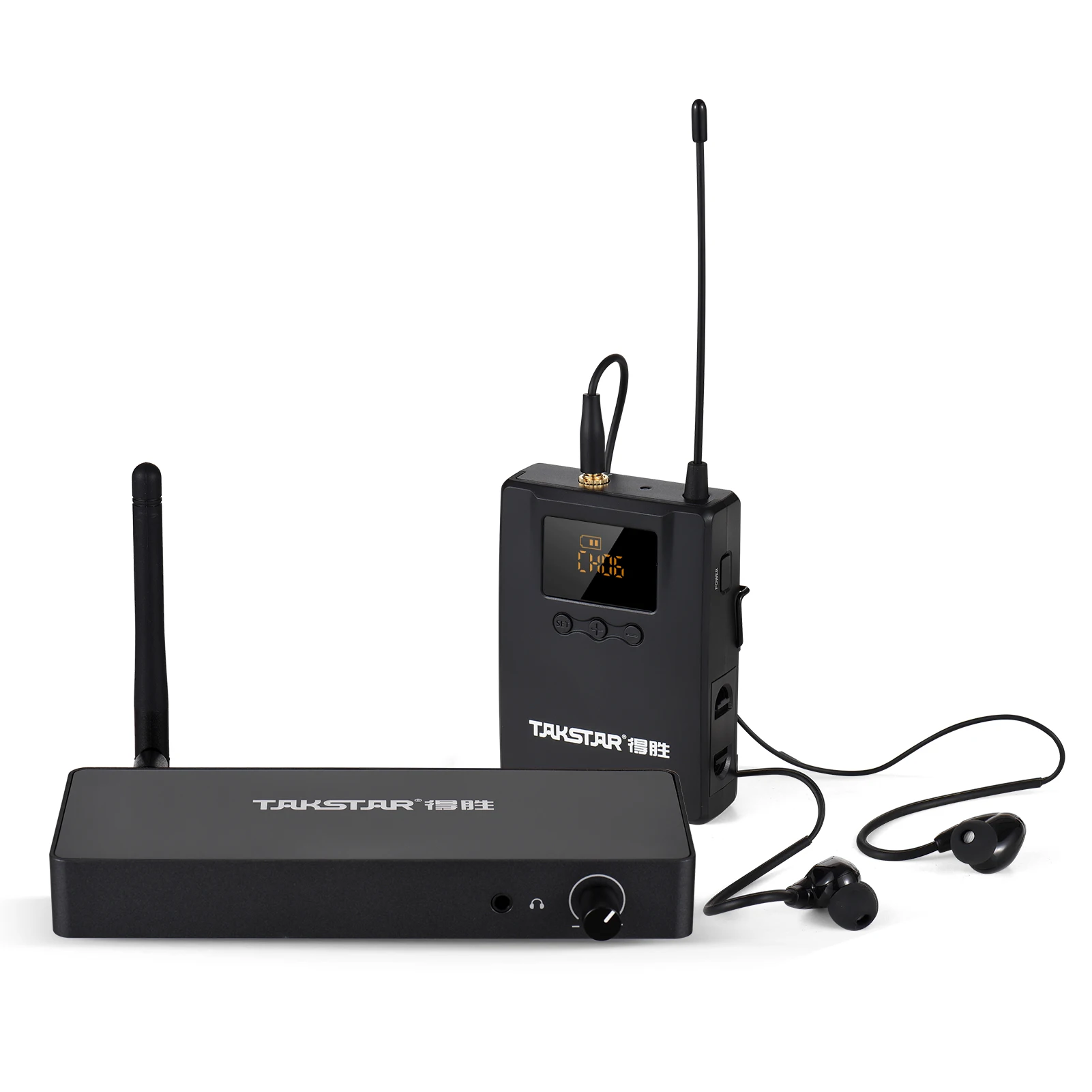 TAKSTAR WPM-300 Wireless Monitoring System with In-ear Earphone UHF Audio Transmitter Bodypack Receiver