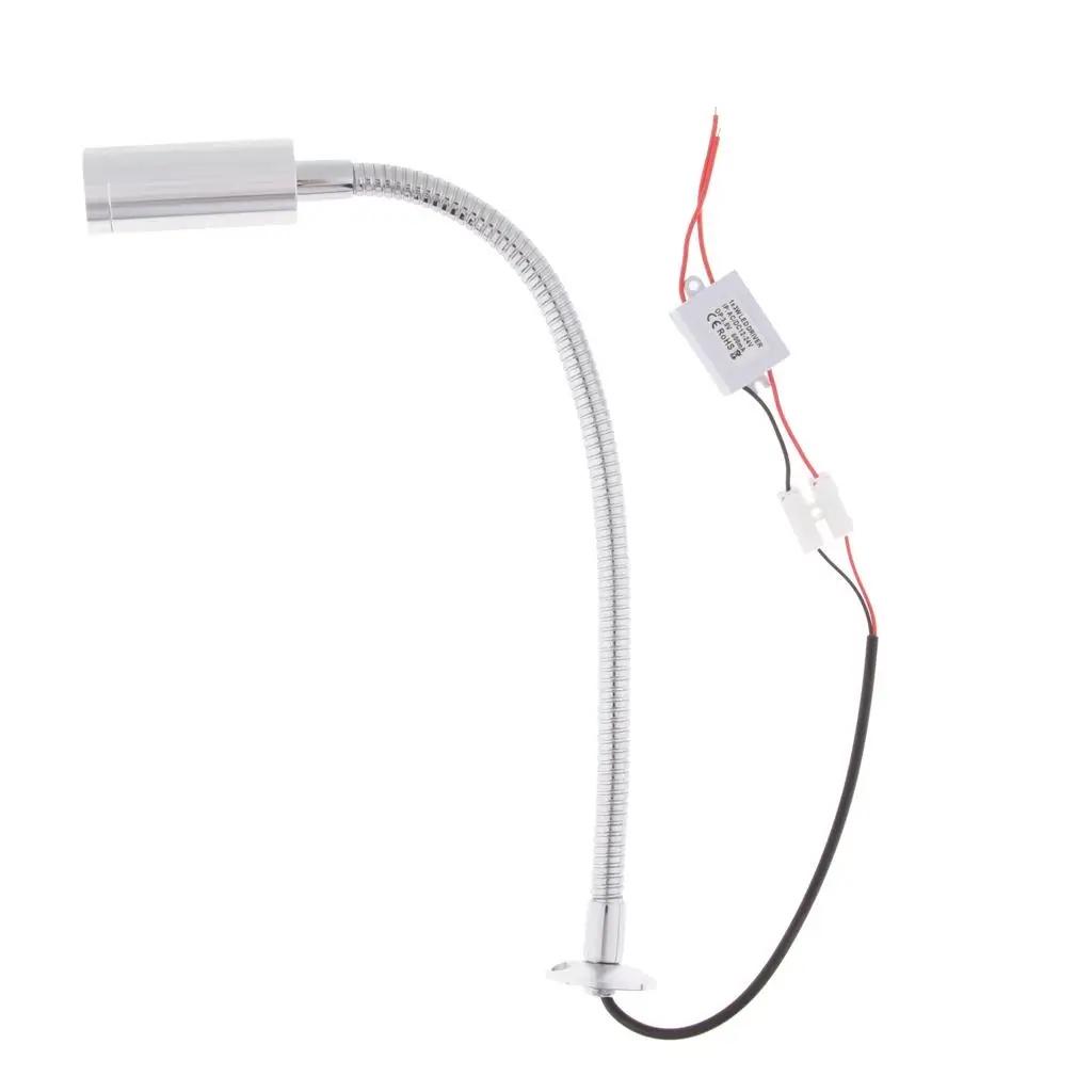 

Светодиодная лампа-карта с регулируемым гибким держателем, металлическая, для чтения, внутренняя, для лодок, яхт, 12В, для морских кают