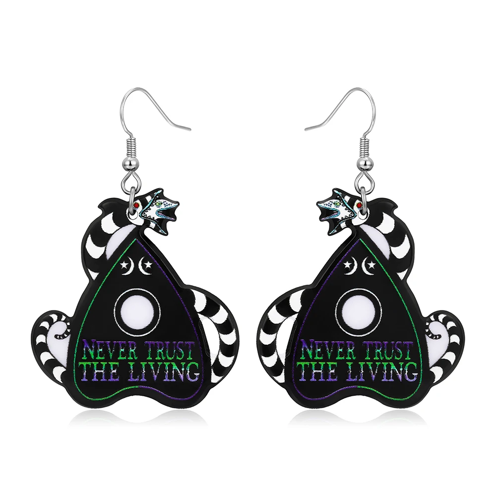 

Gothic Halloween Snake Drop Earrings Acrylic Double Sided Love Dangle Earrings Jewelry for Women Girls