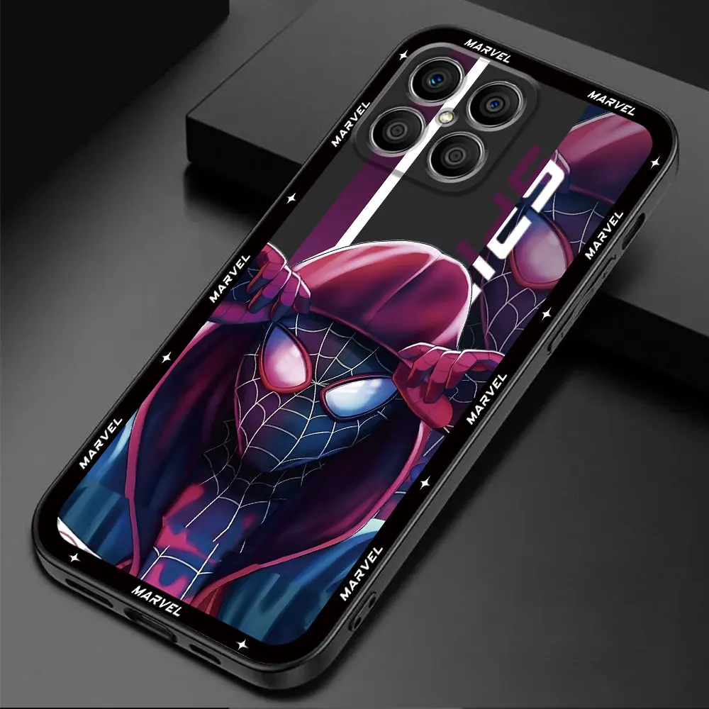 Marvel Spiderman cool Phone Case for Honor 70 Magic5 Lite X9a X6a X6 8X X7 X8a 90 Pro X8 Magic5 Black Soft Armor Cover