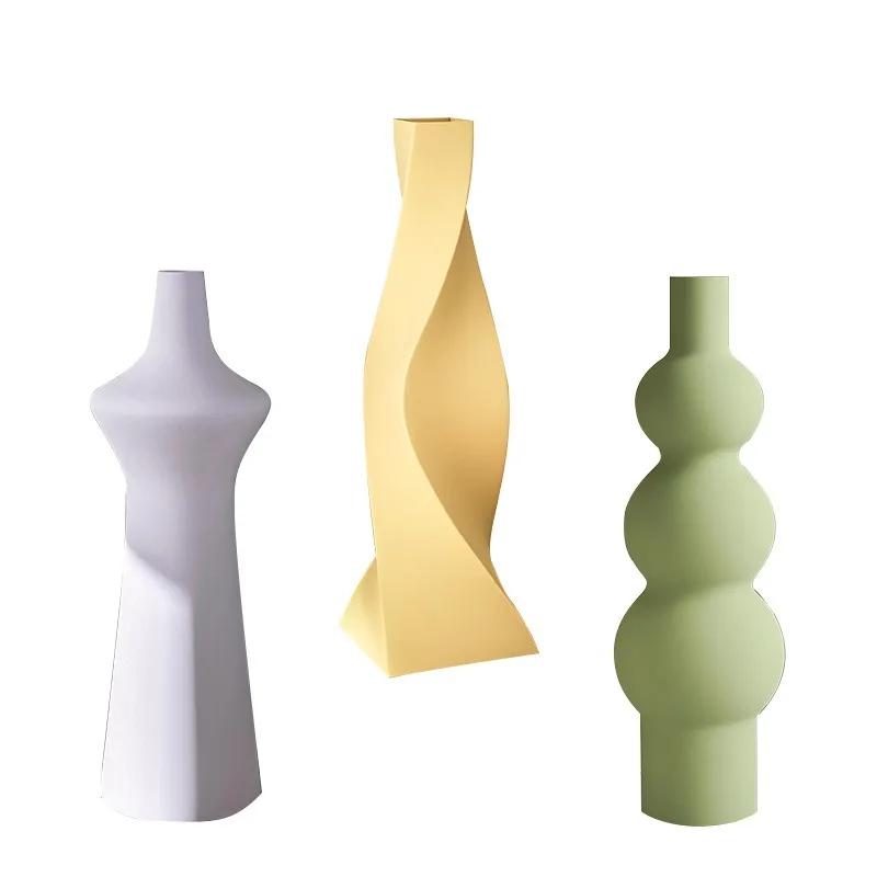 

Floor-to-ceiling ceramic vase, large cream wind, small fresh living room TV cabinet, flower arrangement device