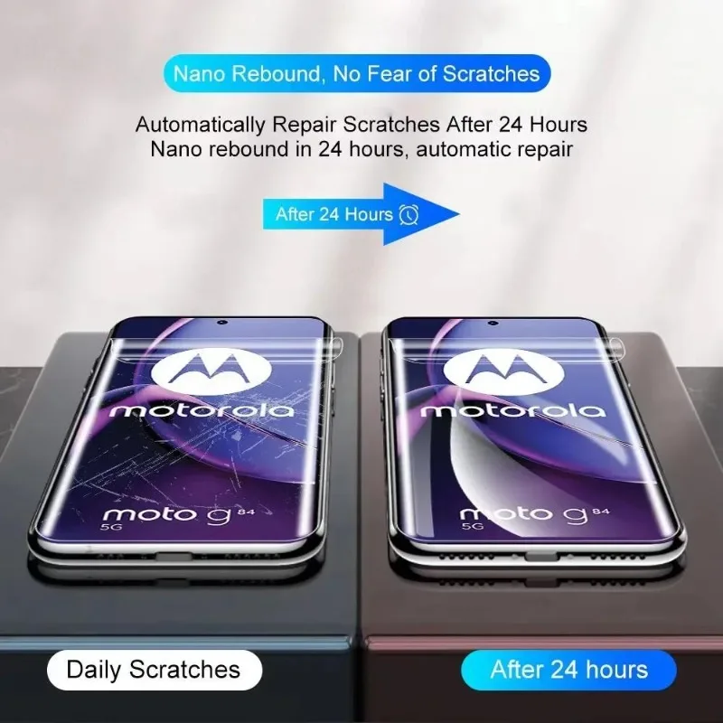 5 قطعة فيلم هيدروجيل ل موتو G ستايلس 5G G85 G45 G35 G75 G05 G64 G84 G54 G15 G34 G55 G24 G04 سهلة التركيب واقي للشاشة #6