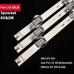 NOWOŚĆ 3 sztuki / zestaw 590 mm 6-lampowych pasków podświetlenia LED do 32LB561V 32MB25VQ UOT A B 32 INCH DRT 3.0 32 A B 6916l-2223A 6916l-2224A