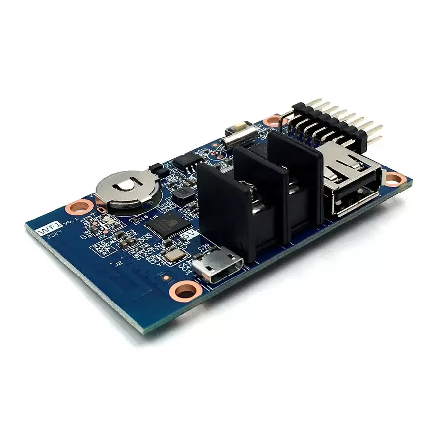 Huidu LED Display Controller WF1 WF2 WF4 Single Dual Color Screen Control Card HUB75 Interface WIFI USB Control module