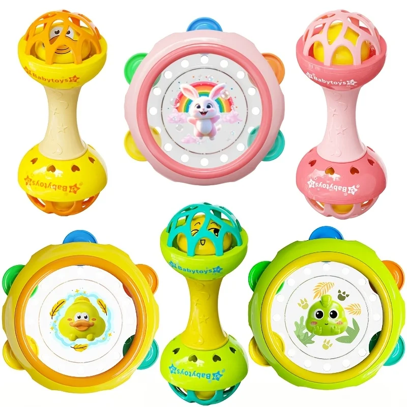Set di 2 tamburi per bambini che fanno suoni quando lo stress, perfetti come regalo per Natale, Capodanno e Ringraziamento