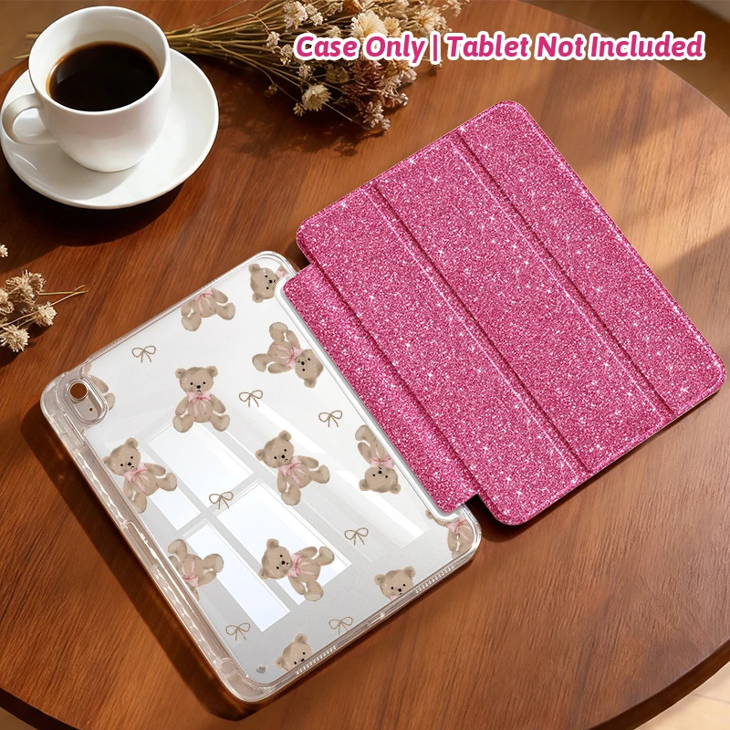 

Stylus slot case for iPad A16 2025, Smart Case for iPad 11th/10th generation, Glossy Case for iPad Air 11 M3 M2, iPad Air 4/5