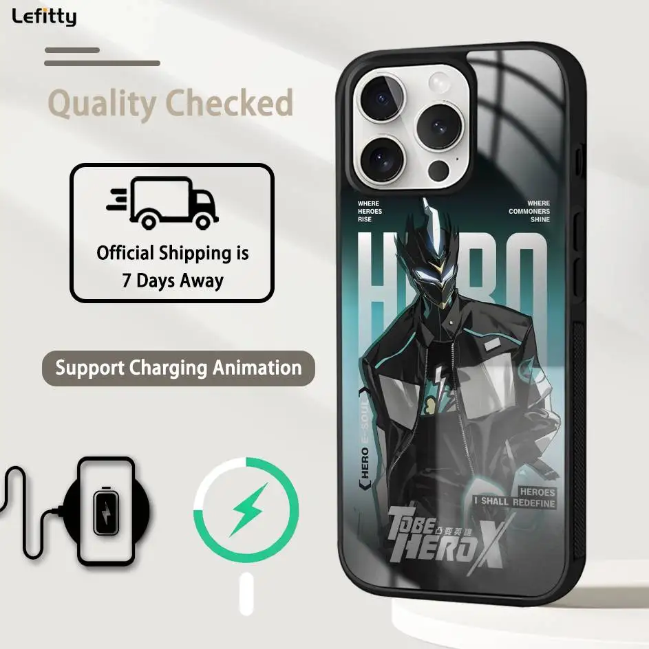 حافظة لهاتف آيفون 16 15 14 13 12 11 برو ماكس بلس شحن لاسلكي صغير غلاف صلب مغناطيسي