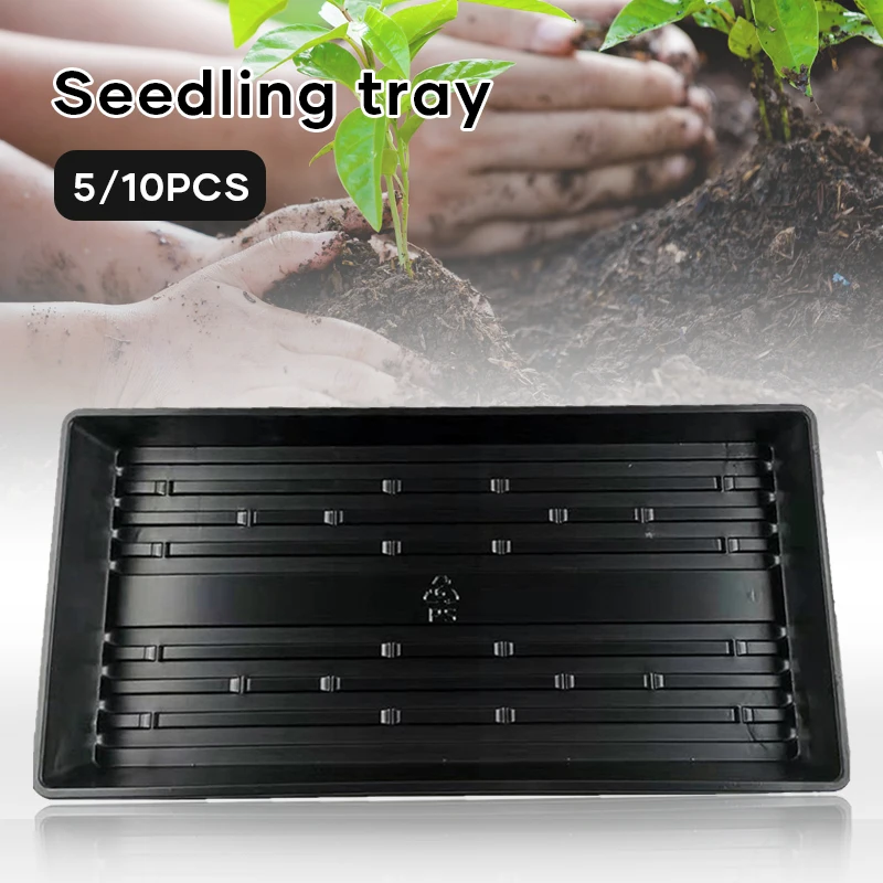 

5/10 PCS Rectangular Seedling Trough without Drain Holes 54 X 28cm Plastic Seedling Tray for Graden Greenhouse Plants JA55