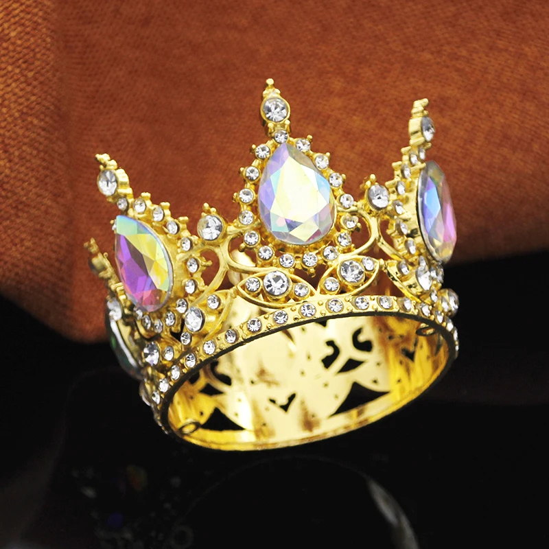 Prinses Kleine Tiara's voor Bruids Bruiloft Bloem Decoratie Cake Crown Topper Meisjes Verjaardagscadeau Diadeem Sieraden Accessoires