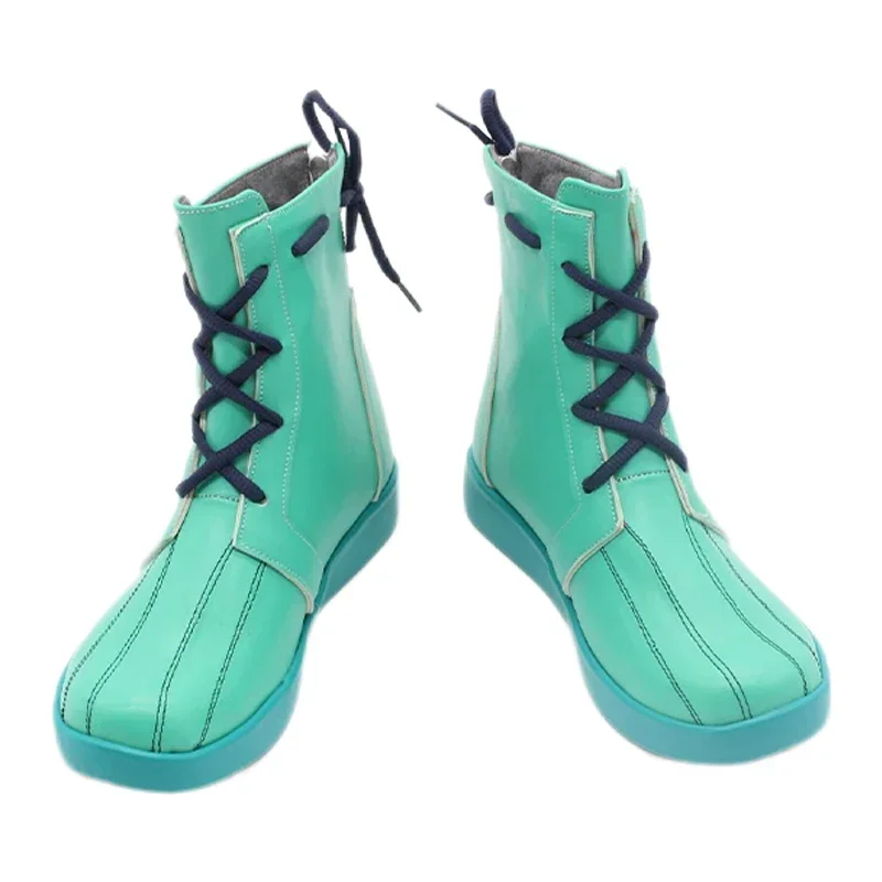 PJSK Kaitoo Scarpe Cosplay Scarpe in pelle PU Stivali di Carnevale di Halloween Accessori di gioco Puntelli Cosplay Realizzati su misura