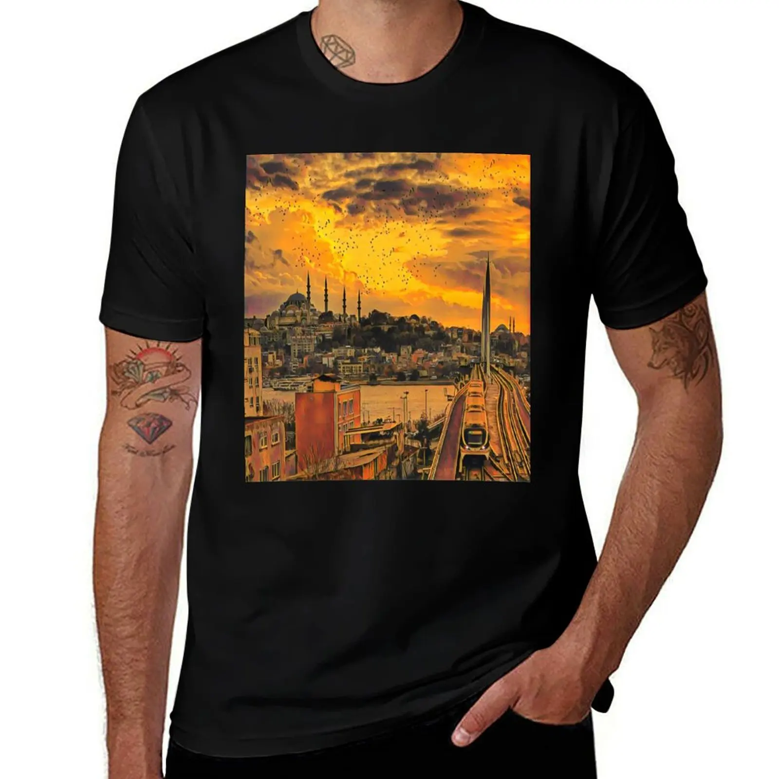 Istanbul View T-Shirt Thanksgiving Casual Tee T-Shirt