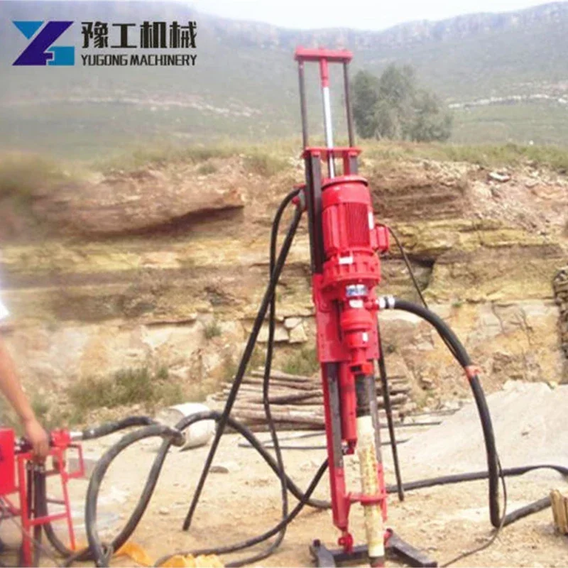 Blasting Hole Drilling Rig Borehole Drilling Rig with Compressor Blasting Drill Machine DTH Drilling Rig for Construction Works