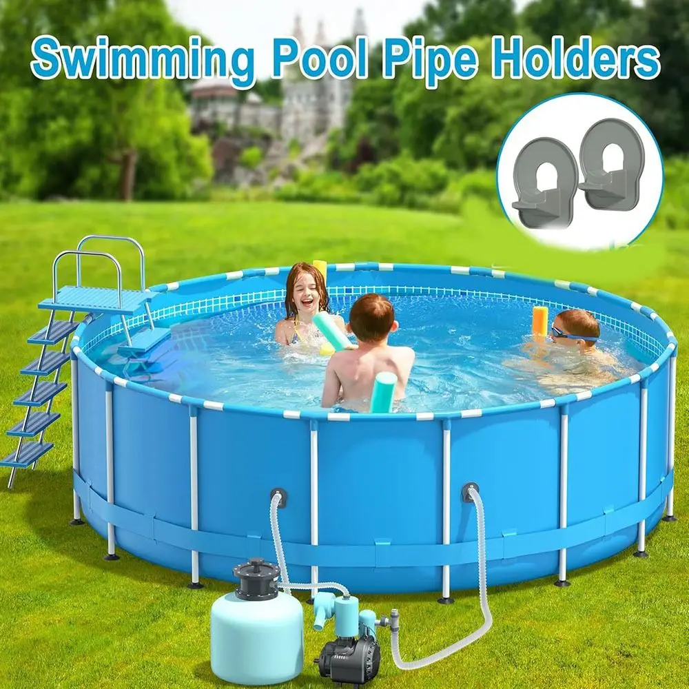1.25inch Swimming Pool Pipe Holder Drill Free Durable Pool Hose Outlet Protective Universal Pool Hose Support for Intex