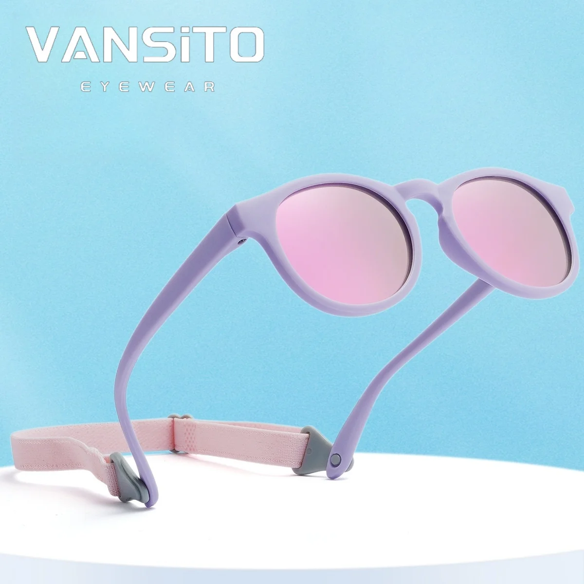 نظارات VANSITO العصرية المصنوعة من السيليكون الناعم المستقطب الملون للأطفال مع ملمس راقي لكل من الأولاد والبنات