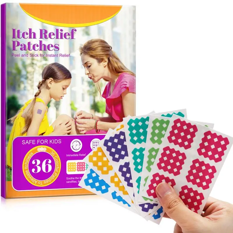 Itch-Relief Patch Instant Relief Natural & Colorful Stickers 36 Count Instant Relief Natural & Colorful Stickers Safe For Kids