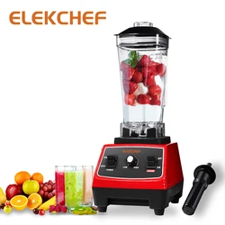 Elekchef smoothie liquidificador de cozinha 2l 2200w bpa livre profissional misturador alimentos processador alimentos juicer para batidos de gelo e smoothies