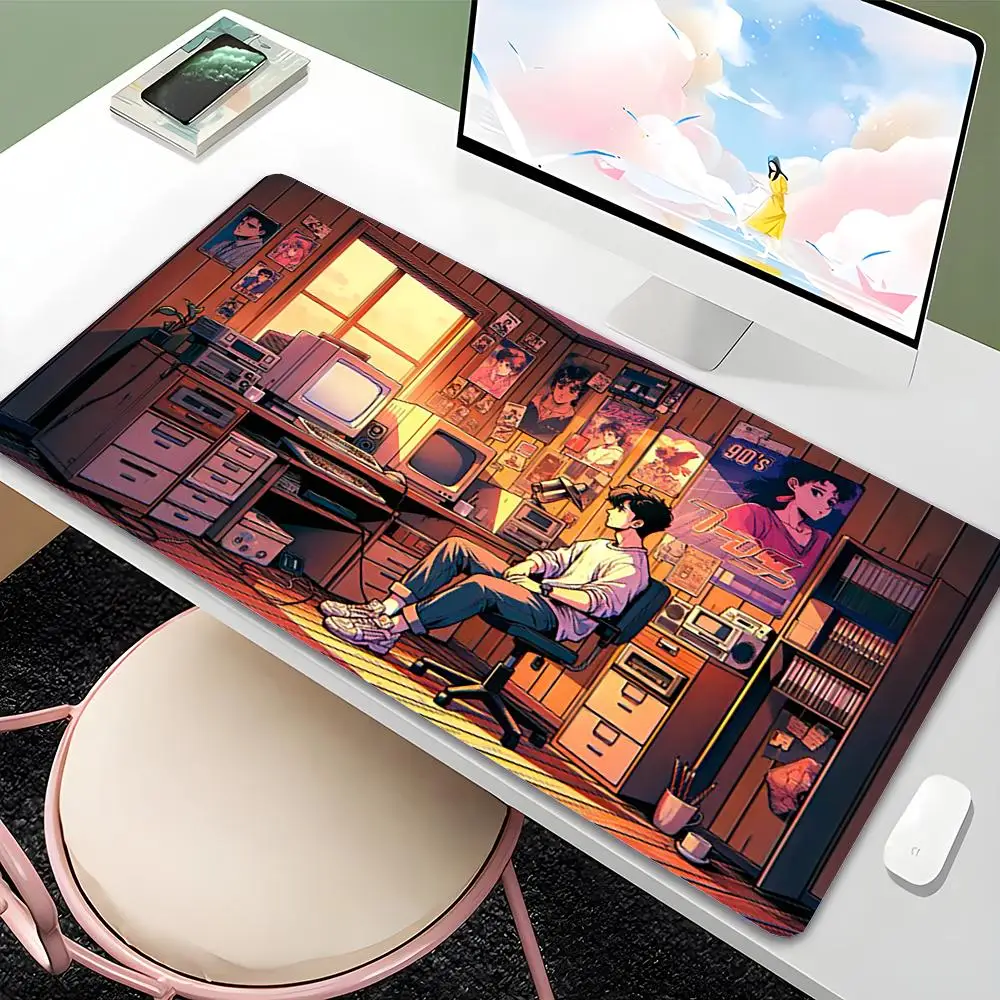 

Коврик для компьютерной мыши Gamer Japan Aesthetics Настольный коврик Офисные аксессуары Шкаф для ПК Коврик для мыши Клавиатура Игровые коврики Xxl Большая мышь