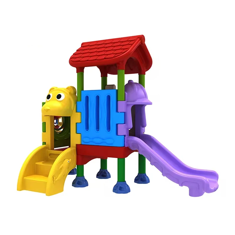 Plastic mini slide playground outdoor play equipment for children  manufacturer amusement park slide