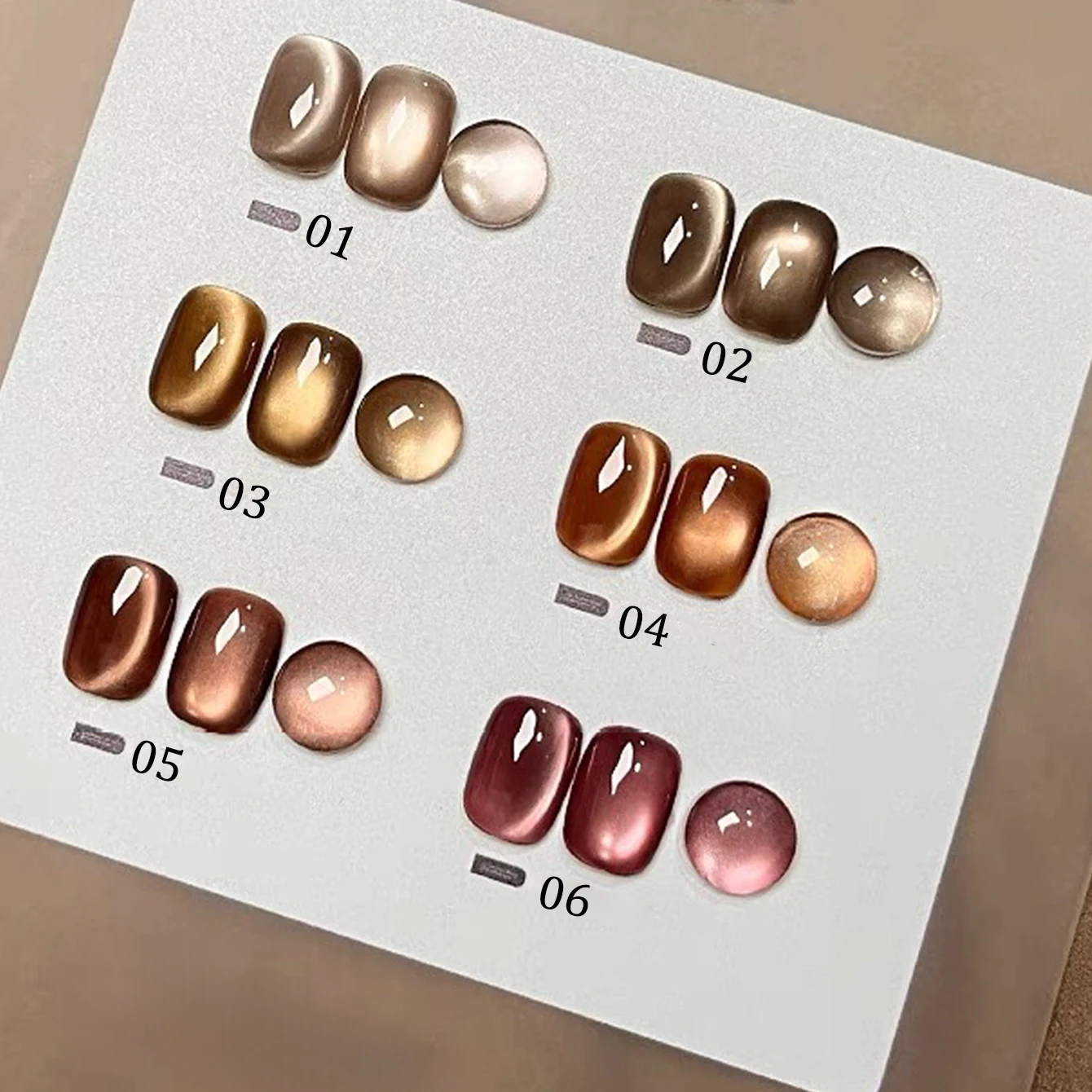 12 ML/PCS Autunno Maillard Perle di Vetro Bollire Nuovo Tè Sbiancamento Pietra di Cristallo Occhio di Gatto Gel Smalto Per Il Natale Halloween