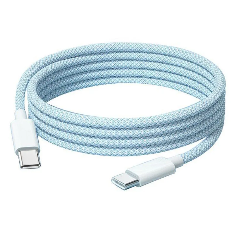 1M Type To Type Cable PD 60W Braided Fast Charging Cable for Huawei Xiaomi IPhone 15 Samsung Color Cable Charger Accessories