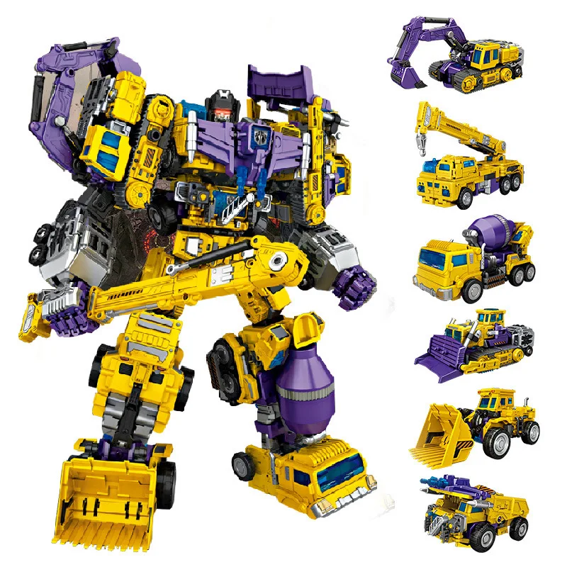 

NBK Робот-трансформер KO Версия G1 Devastator Фигурка Экскаватор Спасательный скребок Крючок Костюм Коллекция Модель автомобиля Детские игрушки