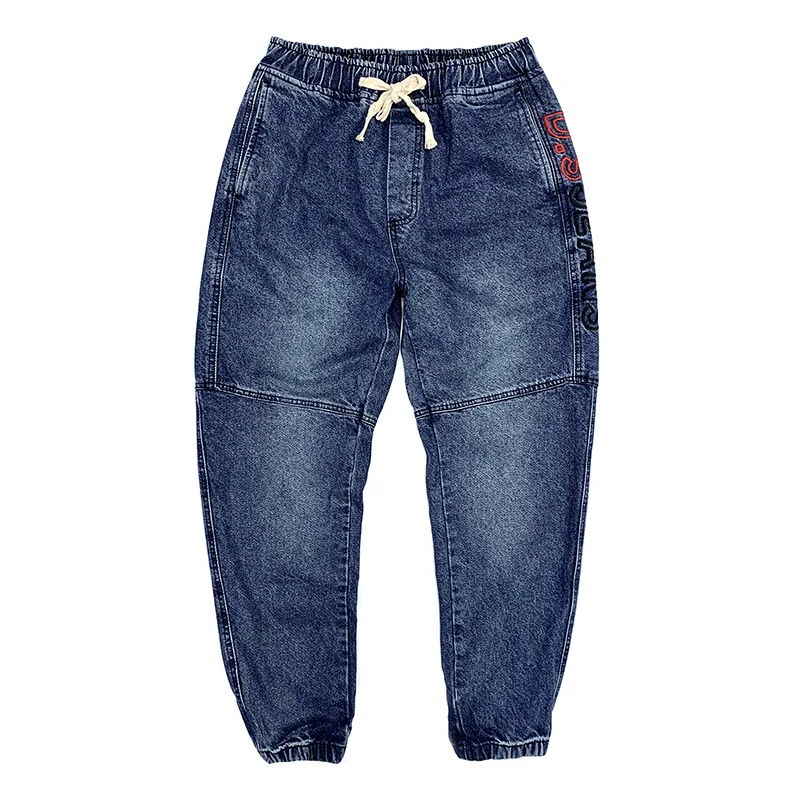 

Thiened повседневные универсальные джинсовые джинсы с тяжелой талией, рабочая одежда в стиле ретро, модные брюки с манжетами для уличных танцев, скейтбординга