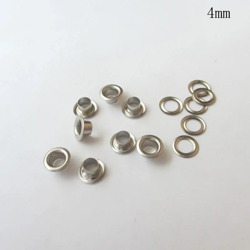 500Pcs/Batch 2.5/3/3.5mm Copper Diameter Hole Rivet Canvas Button Silver Metal Round Hole DIY Leather Tools