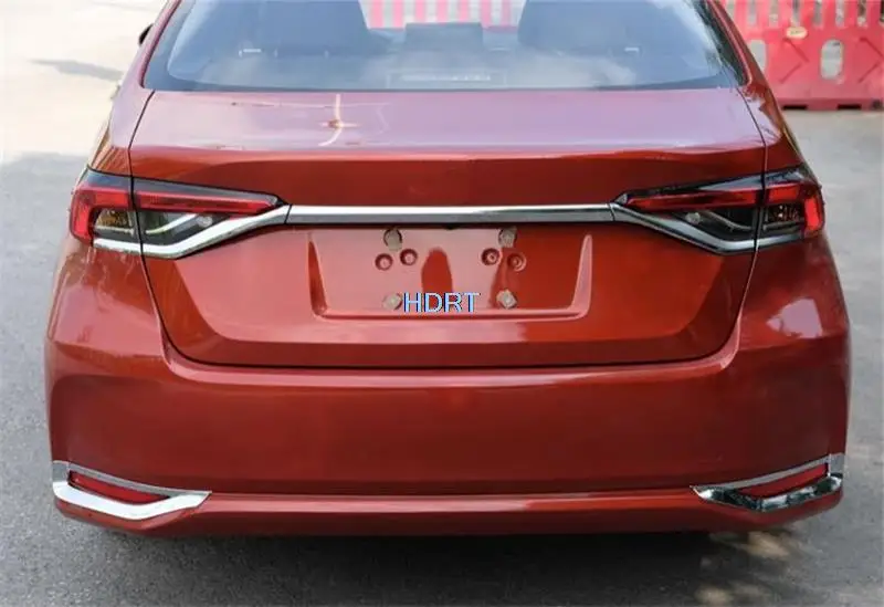 Car Styling Rear Bumper Fog Light Tail Lamp Frame Cover Trim Moulding Protector Decoration Accessories For Toyota Corolla 2019 +