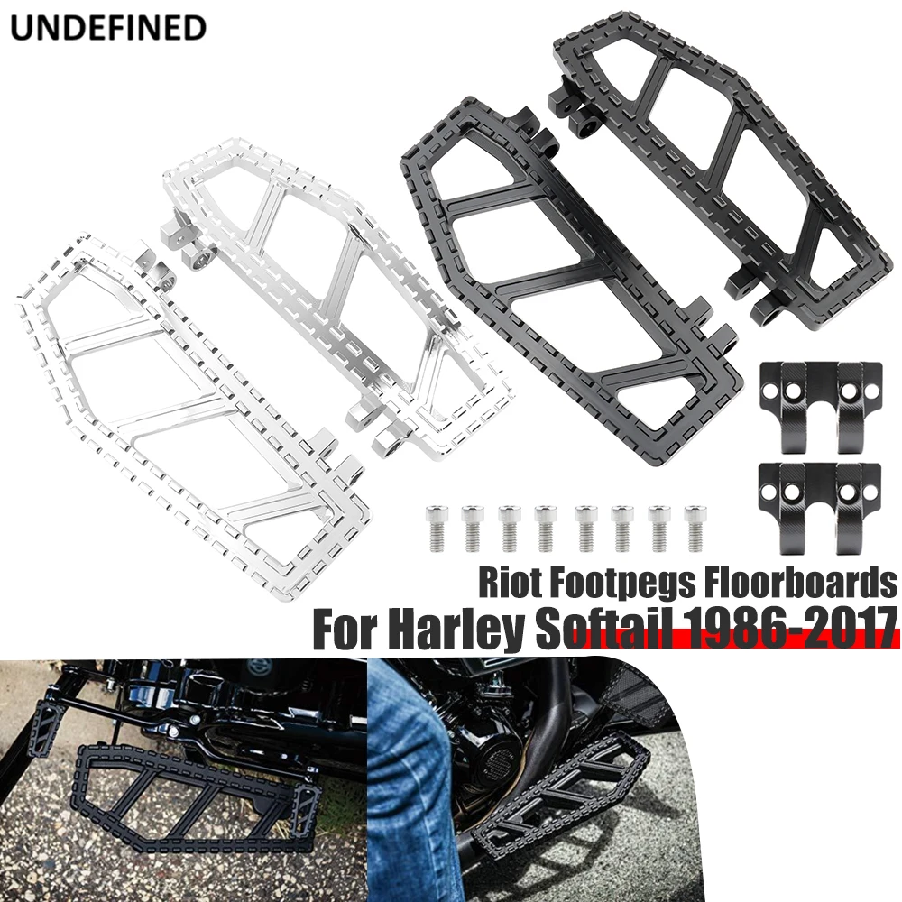 Front Footrest Riot Floorboards for Harley Softail Fatboy Dyna FLD Touring Road King Street Glide FLT Footrests Footpeg Pedal