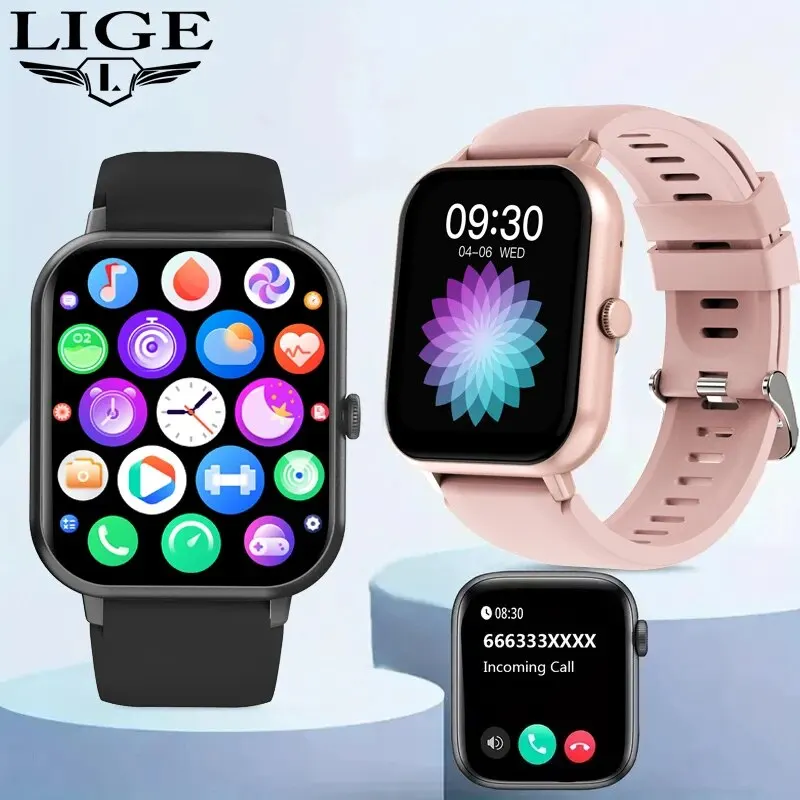 LIGE 2024 Bluetooth Calling Smart Watch For Men Women Full Touch Screen Sports Fitness Watch Man Smart Watches Women Smartwatch