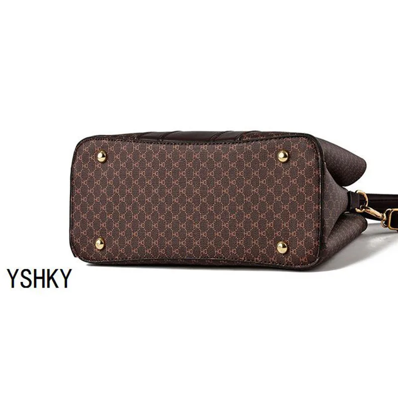 Bolso de hombro de gran capacidad para mujer, bolso cruzado con patrón de PU, bolso de cubo portátil, bolsos de mensajero para mujer, nuevo