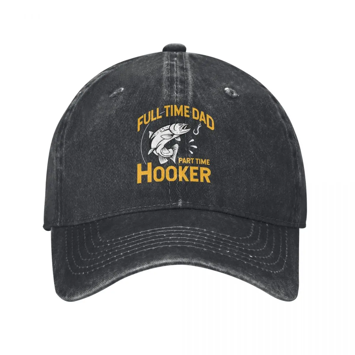 

Mens Full Time Dad Part Time Hooker demin Trucker Hat Durable for All Seasons Men's Caps Men's Baseball Cap