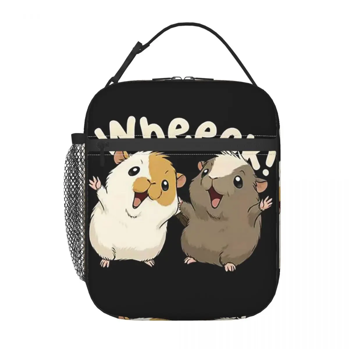 Happy Guinea Pig Insulated Lunch Bag for Women Kids Portable Food Boxes Thermal Lunch Box Tote