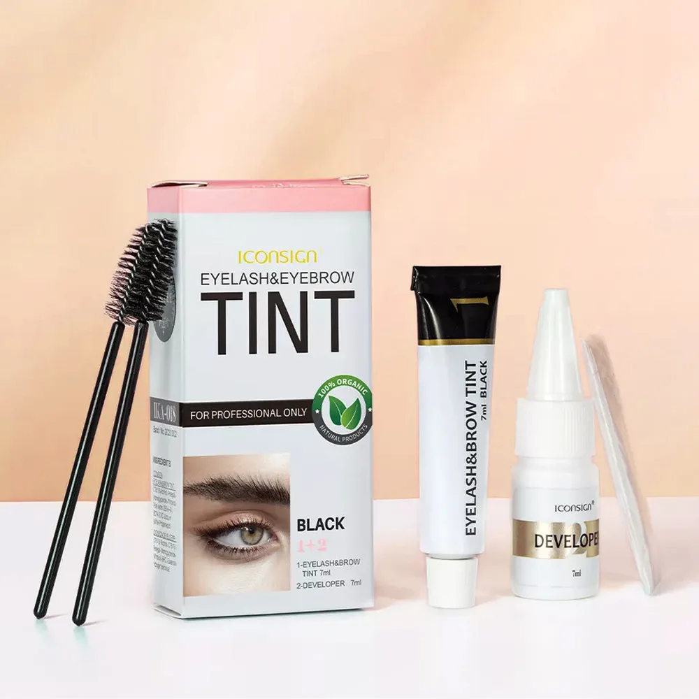 Eyelash Eyebrow Dye Tint Kit Fast Tint Brow Dye Gel Eyebrow Cream Black/Brown/Coffee Brow Enhancers Mascara Makeup Tool