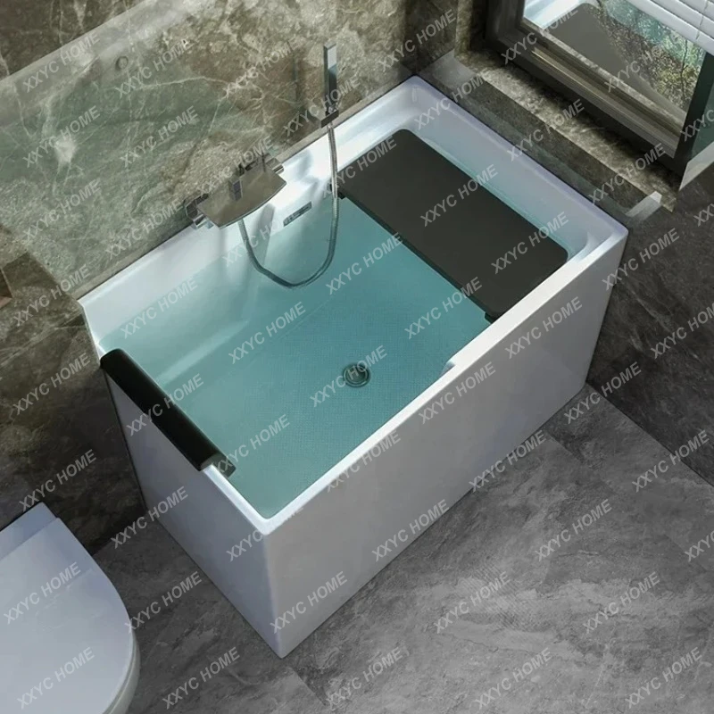 FG10Acrylic Mini Deep Bubble Small Apartment Bathtub Household Adult Square Small Bathtub