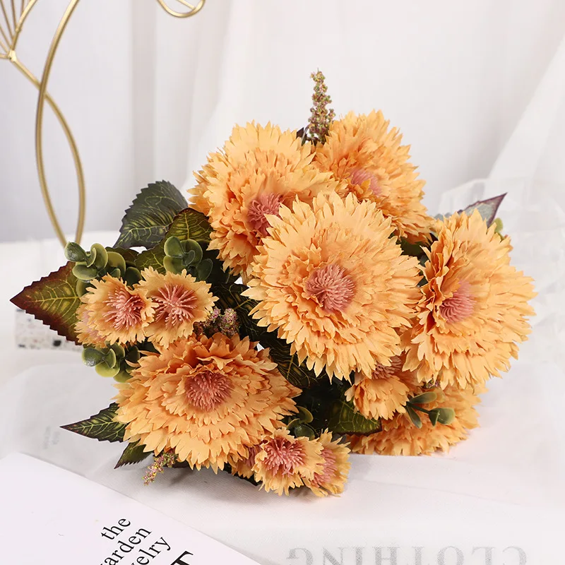Fake Sunflower Gerbera Artificial Gerbera Wedding Decoration Fake Flower Simulation Plant Home Decoration Shooting Props