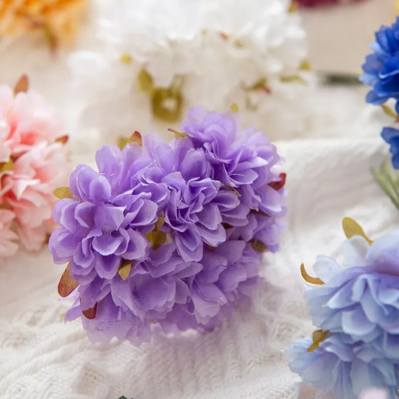 18PCS Künstliche Blumen Weihnachten Dekorationen für Home Sammelalbum Hochzeit Dekorative Kränze Diy Geschenke Candy Box Seide Nelke – Detail 3