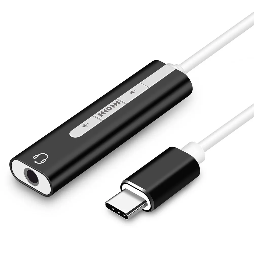 1Pcs USB 3.1 Sound Card Black Built-in Mic Earphone Volume Audio Adapter Plug- for Computer 7.1 Channel