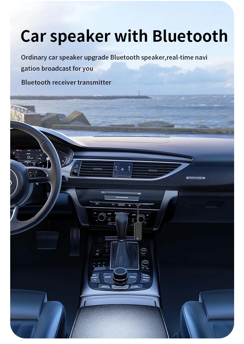 Auto Bluetooth 5,3 Audio Sender Empfänger 3,5mm Buchse mit drahtlosem PC Kopfhörer Stereo Wireless Adapter für TV-Flugzeuge verkabelt – Detail 8