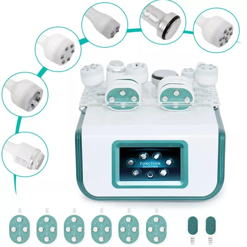 

7 in 1 Vacuum Cavitation System Weight Loss with Bearings Lipolaser 40K/80K Vacuum 650nm Cellulite Reduction Salon Use FR-600