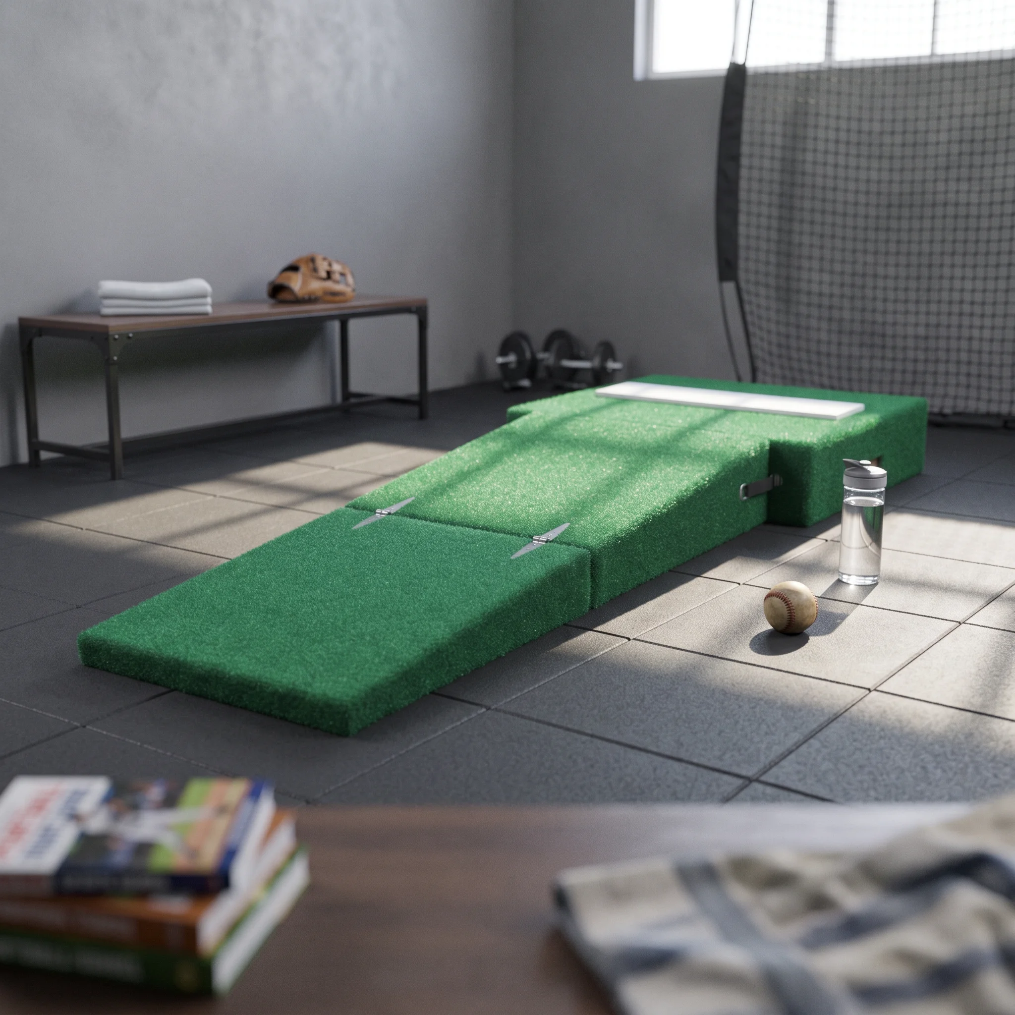 Baseball Pitching Pad Long-Lasting Pitching Mound Training Pad Realistic Lightweight for, Home, Gym