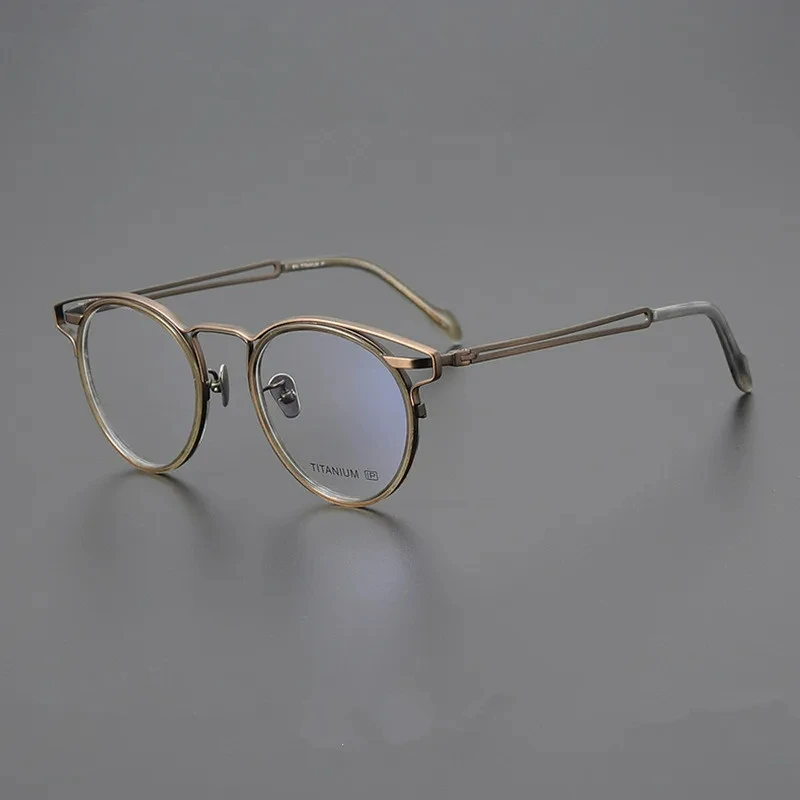 Japanese handmade eyeglass frames for men, fashionable prescription glasses for women, myopia glasses, blue lenses