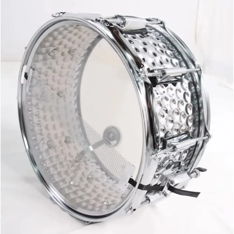 Snare Drum for Marching - 14x 6.5inch Hot Selling Model Aluminum Drum Chamber Structure Two Color Silver Black Customizable
